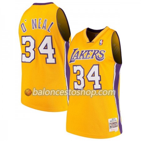 Camiseta Hombre NBA Los Angeles Lakers Shaquille O`Neal 34 Hardwood Classics Gris Swingman